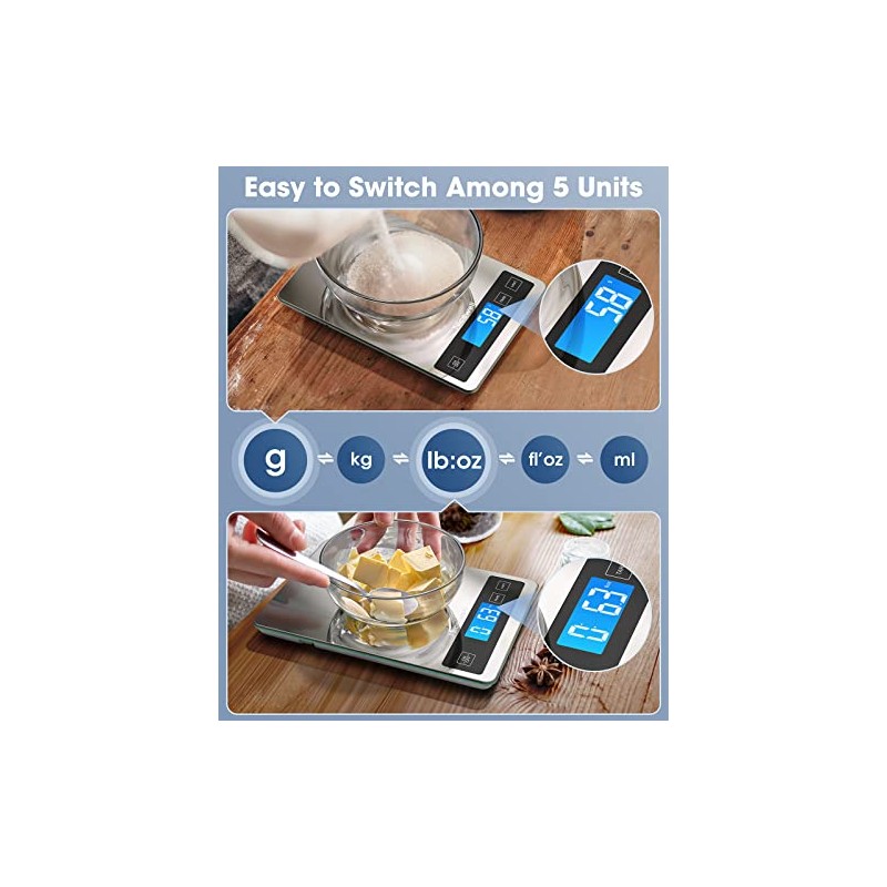 Nicewell Food Scale 22lb Digital Kitchen Scale for Cooking Baking