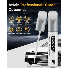 BIOOICH Touch Up Paint Pen Exact Color Match Car Chip and Scratch Repair (for Kia, Glacial White Pearl Tricoat(GWP))