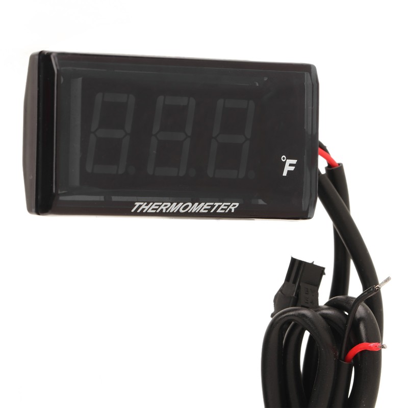 Motorcycle Water Temperature Gauge Ultra Thin LCD Display ABS Housing