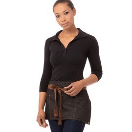 Chef Works Unisex Memphis Waitress Apron, Black, One Size