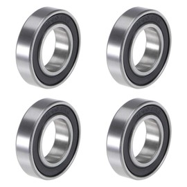 sourcing map Pack of 4 6902-2RS Deep Groove Ball Bearings 15 mm x 28 mm x 7 mm Double Sealed Chrome Steel P5 (ABEC5)