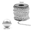 Belle Vous Christmas Bead Garland -5mm Silver Xmas Bead Chain