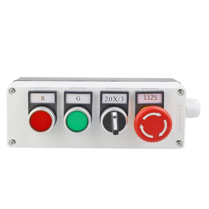 Nxtop Red Green Momentary Switch, Red Mushroom Emergency Stop Latching