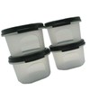 Tupperware Modular Mates Round #1 Black Seals Set of 4