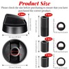 4 Pack Black Control Knobs with Replacement for 12 Adapters,