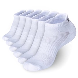 Hinze Women's Ultimate Comfort 6 Pairs Ankle Athletic Running Socks Low Cut Sports Tab Socks for Men and Women