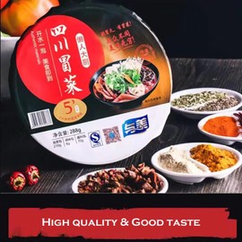 Yumei 4 Pack Sichuan Maocai, Szechuan Hot Pot with Veggies Noodles Bean Vermicelli 2.9lb. Spicy Flavor.