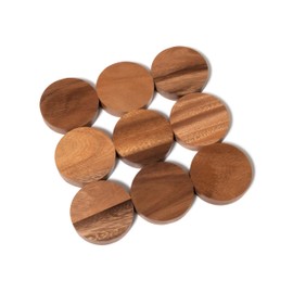 Lipper International Acacia Wood Dotted Trivet for Pots, Pans, and Hot Dishes, 8" x 8" x 1/2"