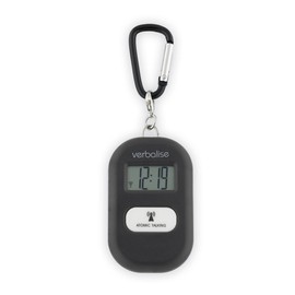 Verbalise Talking 5 Alarm Medication Reminder Keychain, Black