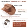 DRESHOW Cowboy Hat for Women and Men Wide Brim Western