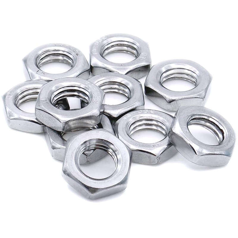 TERF® M8 Half Lock Hex Nut M8 (8mm) Steel Hex