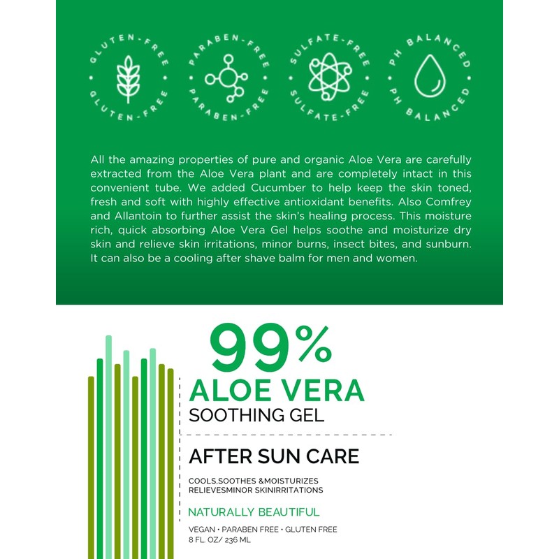 Mill Creek Aloe Vera Gel, 8 Ounce