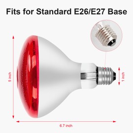 Hoakya Infrared Light Bulb, 275W Near Infrared Red Light Therapy Bulbs, Infrare Heat Lamp Blub Fits for E26 / E27 Base