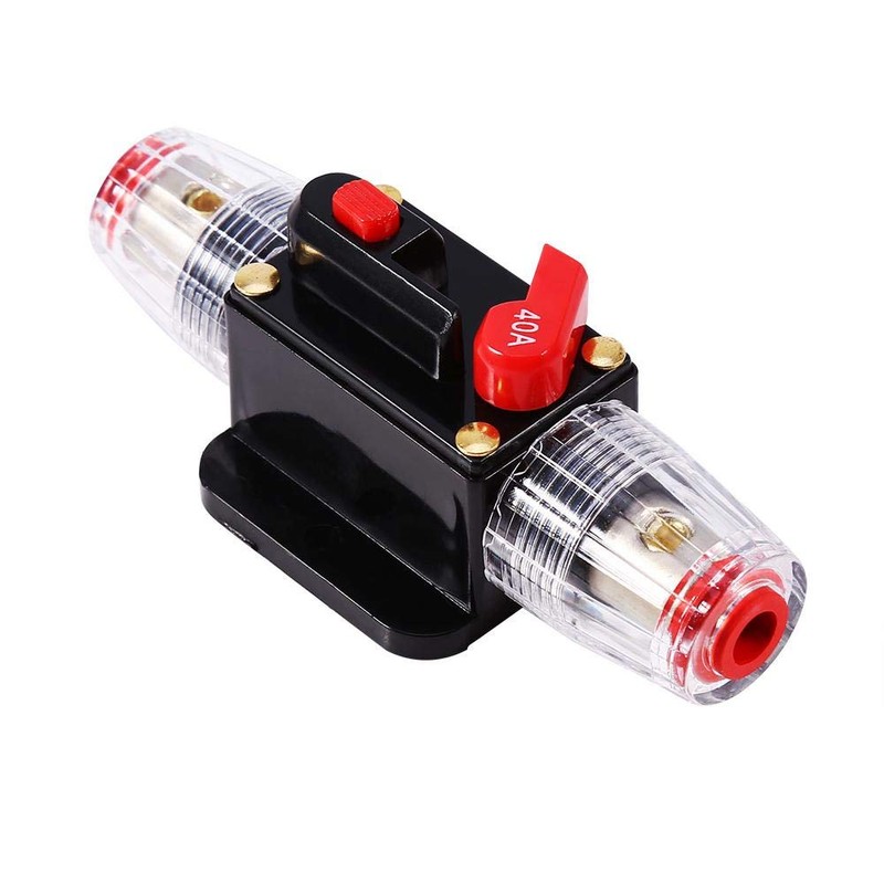 12V DC 40A Circuit Breaker Set Manual Reset Waterproof Circuit