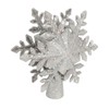 Silver Snowflake Christmas Tree Topper Lighted 3D PVC Christmas Tree