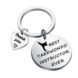 PLITI Taewkondo Gift Taekwondo Instructor Appreciation Gift Best Taekwondo Instructor Ever Keychain Martial Arts Gift Taekwondo Teacher Gift (taekwondo instructor kyCA)
