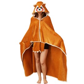 Red Panda Wearable Blanket Cute Animal Blanket Hoodies for Adults Red Panda Costume Funny Gifts for Women Men