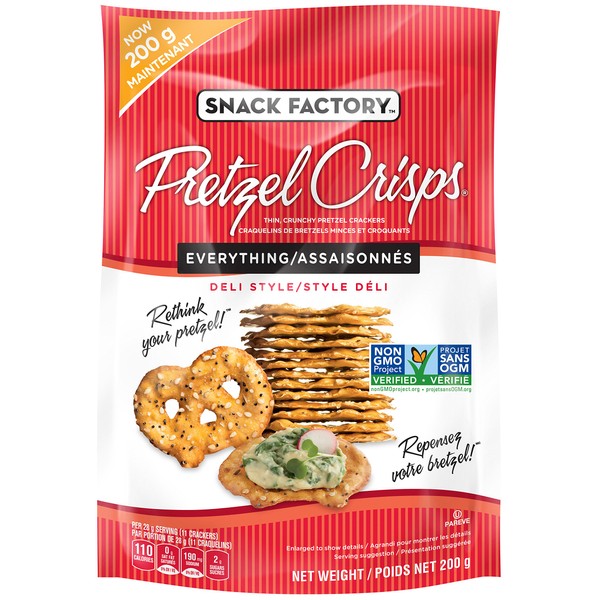 Snack Factory Pretzel Crisps - Everything 200 Grams