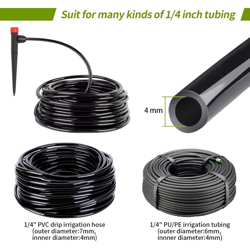 50pcs Drip Irrigation Emitters Drip Emitters for 1/4" Drip Irrigation