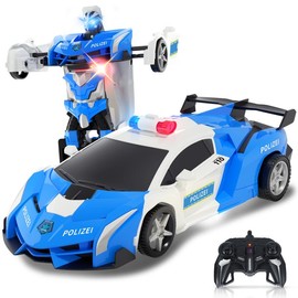CAROX Transforming Robot RC Car 2.4GHz Remote Control Car with 360° Spinning Drift 1:18 Scale RC Toy for Kids