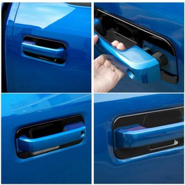 EIOFEVY 8pcs Black Exterior Car Door Handle Bowl Trim Cover Decor 4Door for Ford for F150 /Lariat/Platinum/XL/XLT 2015-2019 & Limited/SSV 2016-2019 & Raptor 2017-2019 As-Size