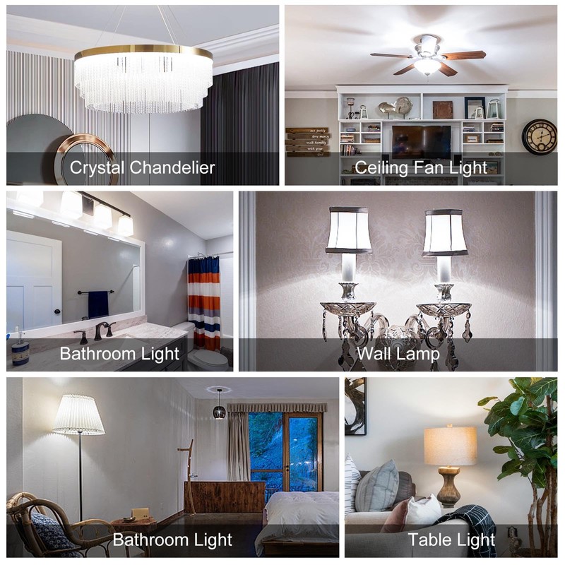 TZHILAN E11 LED Bulb Dimmable, 50W Equivalent, Daylight 6000K, T4