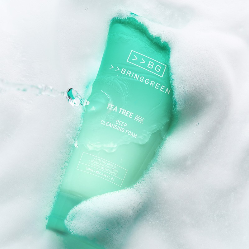 BRINGGREEN Tea Tree Cica Deep Cleansing Foam 120ml - BRINGGREEN