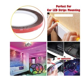 Dpm tapes VHB - Universal Extra-Strong Double-Sided Tape in Acrylic Foam, Waterproof and Resistant to High Temperatures, Outdoor/Indoor, Multifunctional, Decorations, LED Strips, Cars. (10 mm x 11 m)