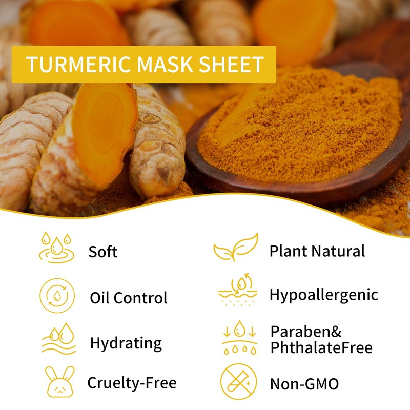 Turmeric Face Masks Sheet（6Pack）