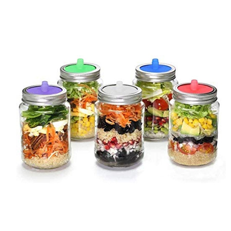 5Pcs Silicone Fermenting Lids for Wide Mouth Jar Food Grade