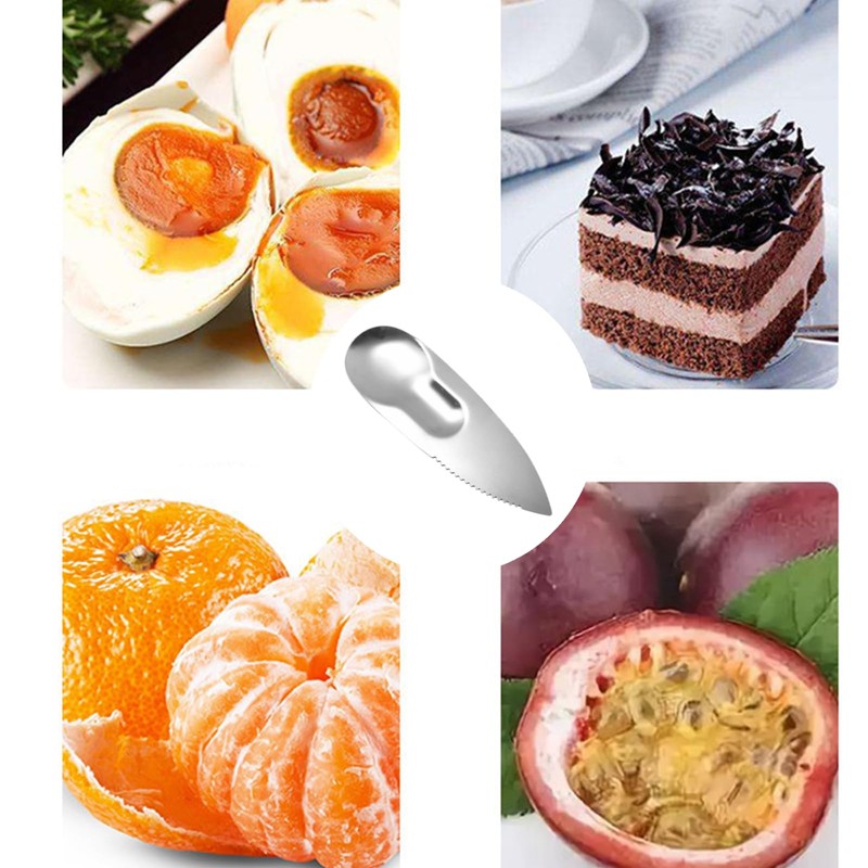 2 Pack Kiwi Spoon Knife, 2-in-1 Stainless Steel Fruit Cutter