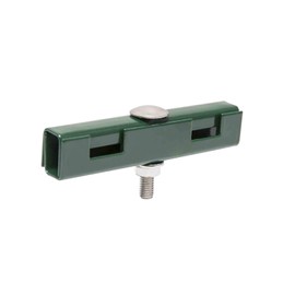 Zaundirekt Pack of 10 I U Mat Connectors I RAL 6005 Moss Green I U Shape I Includes A2 Screw + Nut I Grid Mat Connector I Compatible - 656 & 868 Double Rod Mat I Grid Mat I Grid Fence I Connector