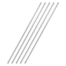 sourcing map Pack of 5 Full Round Rods Stainless Steel Rods 2.5 mm x 300 mm 304 Stainless Steel for DIY