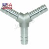 sashow Stainless Steel 5/16" Hose Barb 3 Way Y Shaped