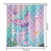 ChloropLastid Mermaid Tail Shower Curtain 72x72 Inch Fairy Tale Mermaid