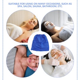 FOMIYES Disposable Washcloth 10PCS Disposable Bath Skirt Adjustable Bathrobe Spa Wrap Non- Woven Bath Wrap for Salon Spa Beauty Skin Care Treatments Blue Bath Robe Women's
