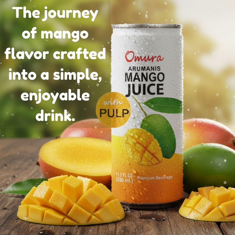 Omura MANGO JUICE from Natural Fruit with PULP 11.3 FL.