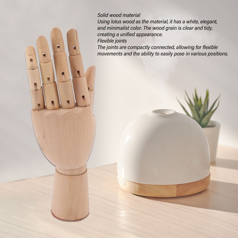 Flexible Wooden Hand Model Moveable Wooden Artists Manikin Hand Figure
