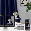 OVZME Navy Blue Blackout Curtains for Small Window Treatment, Light