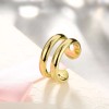 LZD 18K Gold Plated Fashion Ring Open Double Line For