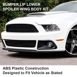 DOTCOM Front Bumper Lip Lower Chin Spoiler Wing Body Kit, Compatible with 2013-2014 Ford Mustang V6 V8 (Not Fit Shelby/GT500 Bumper), Carbon Fiber Style