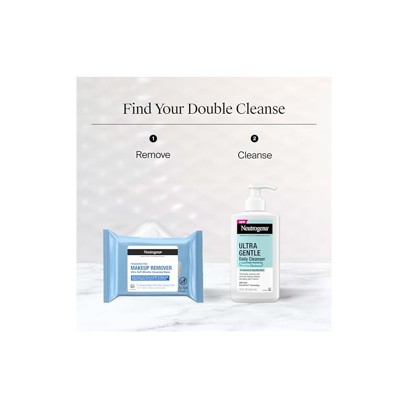 Makeup Remover Cleansing Towelette Singles Individually Wrapped, 20 Pre-moistened Towelettes