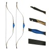 PMZ Archery Bow 51-Inch Lightweight, 20-50 Pounds for Horseback Archery,
