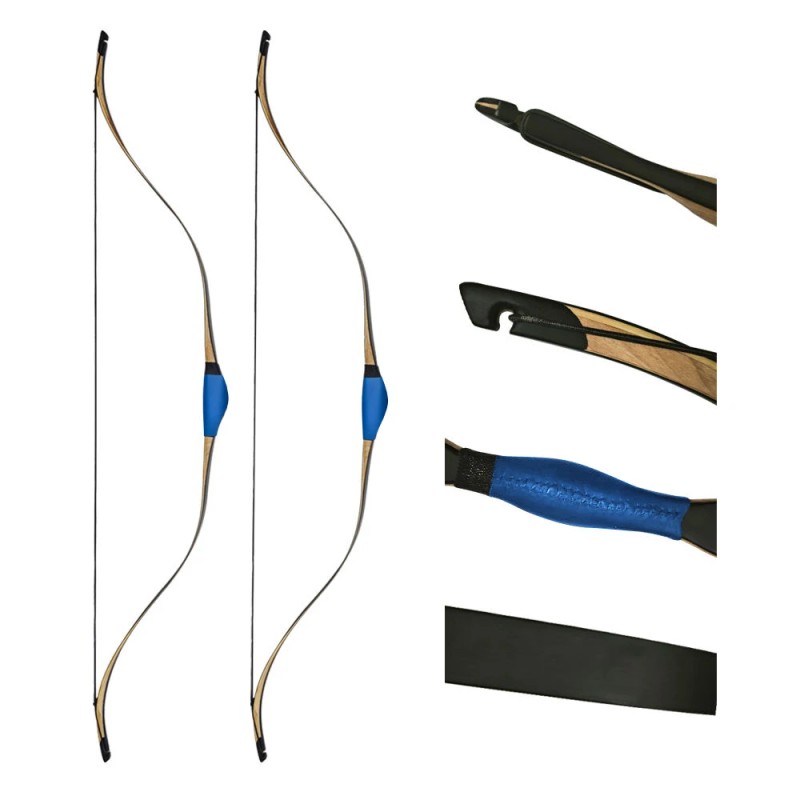 PMZ Archery Bow 51-Inch Lightweight, 20-50 Pounds for Horseback Archery,