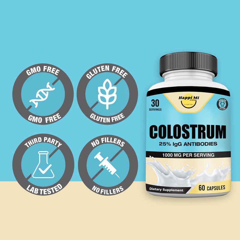 Happi Mi Nutrition Colostrum Capsules 1000mg Per Serving - US