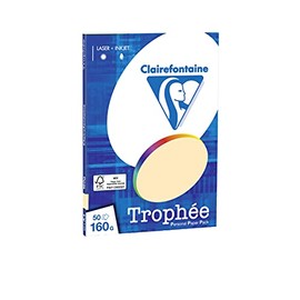 Clairefontaine Trophée - Mini Ries paper, 50 sheets, sand colored