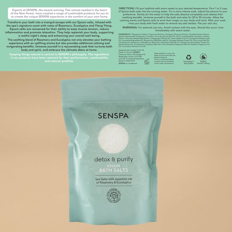 SenSpa SenSpa Detox & Purify Epsom Bath Salts ?C Natural