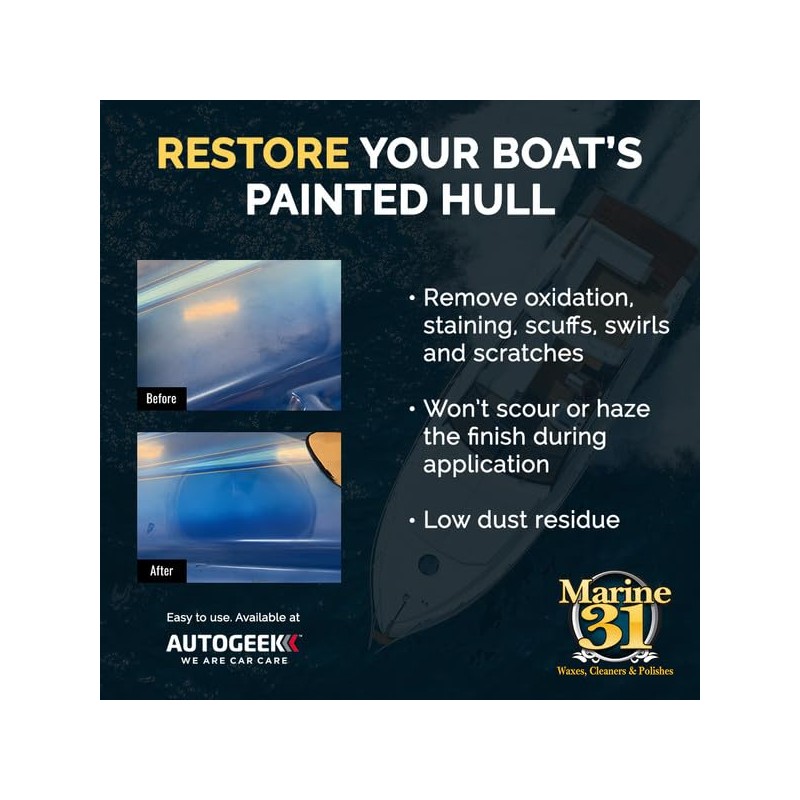 Marine 31 Heavy-Cut Gel Coat Oxidation Cleaner | Removes Oxidation