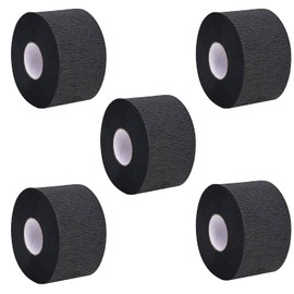 Ponik's Cervical Roll Pro - 500 Sheets (5 Rolls of 100 Strips) - Neck Protection Crush, Disposable Neck Paper Roll, Disposable Crepe Paper for Salon, Hair Cutting, Hairdressing Supplies, Frill for Hairdressers, black