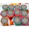 24 x PRE CUT DARTS DARTBOARD ARROWS EDIBLE WAFER CARD